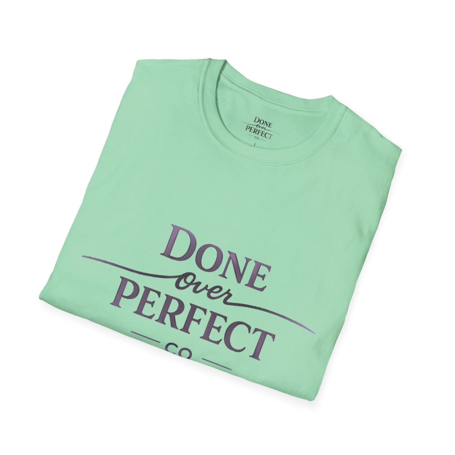 Done Over Perfect Co. Signature Logo Tee — Gildan 64000 Softstyle