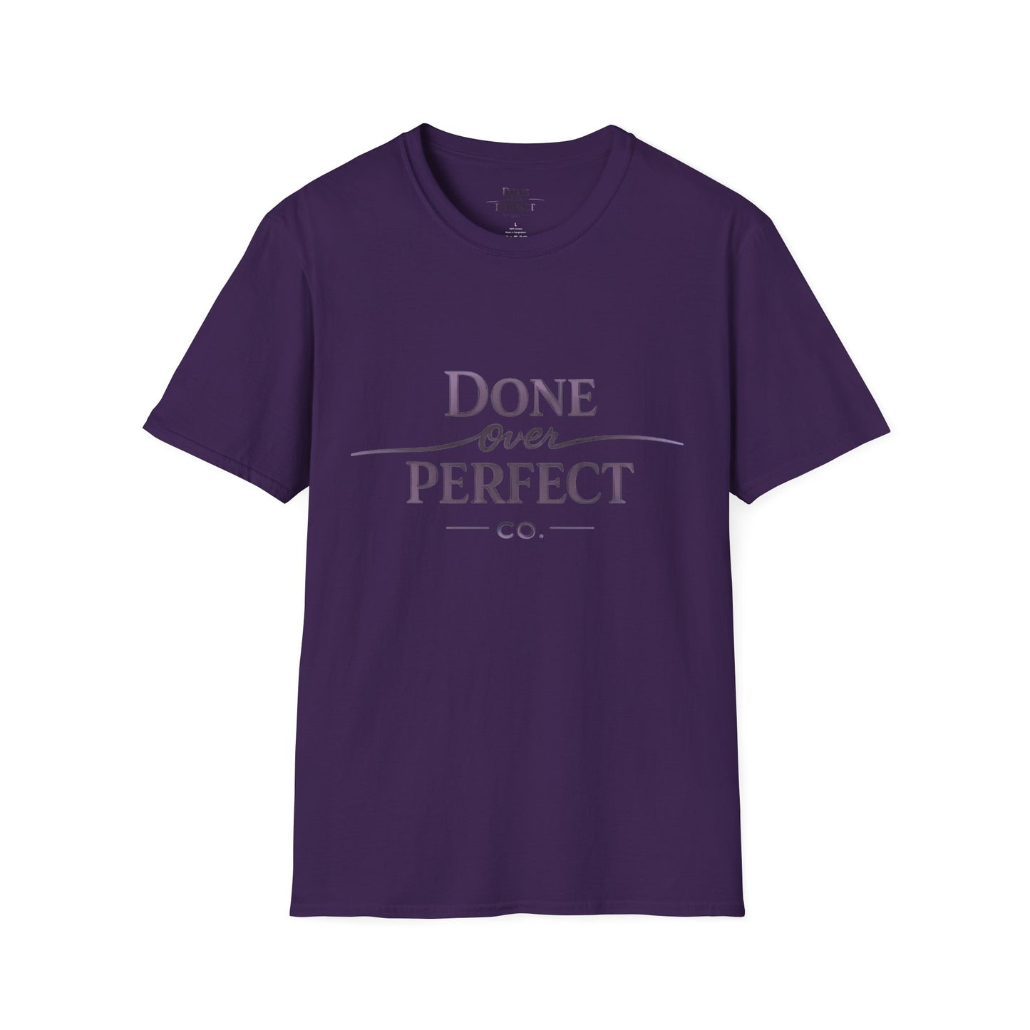 Done Over Perfect Co. Signature Logo Tee — Gildan 64000 Softstyle