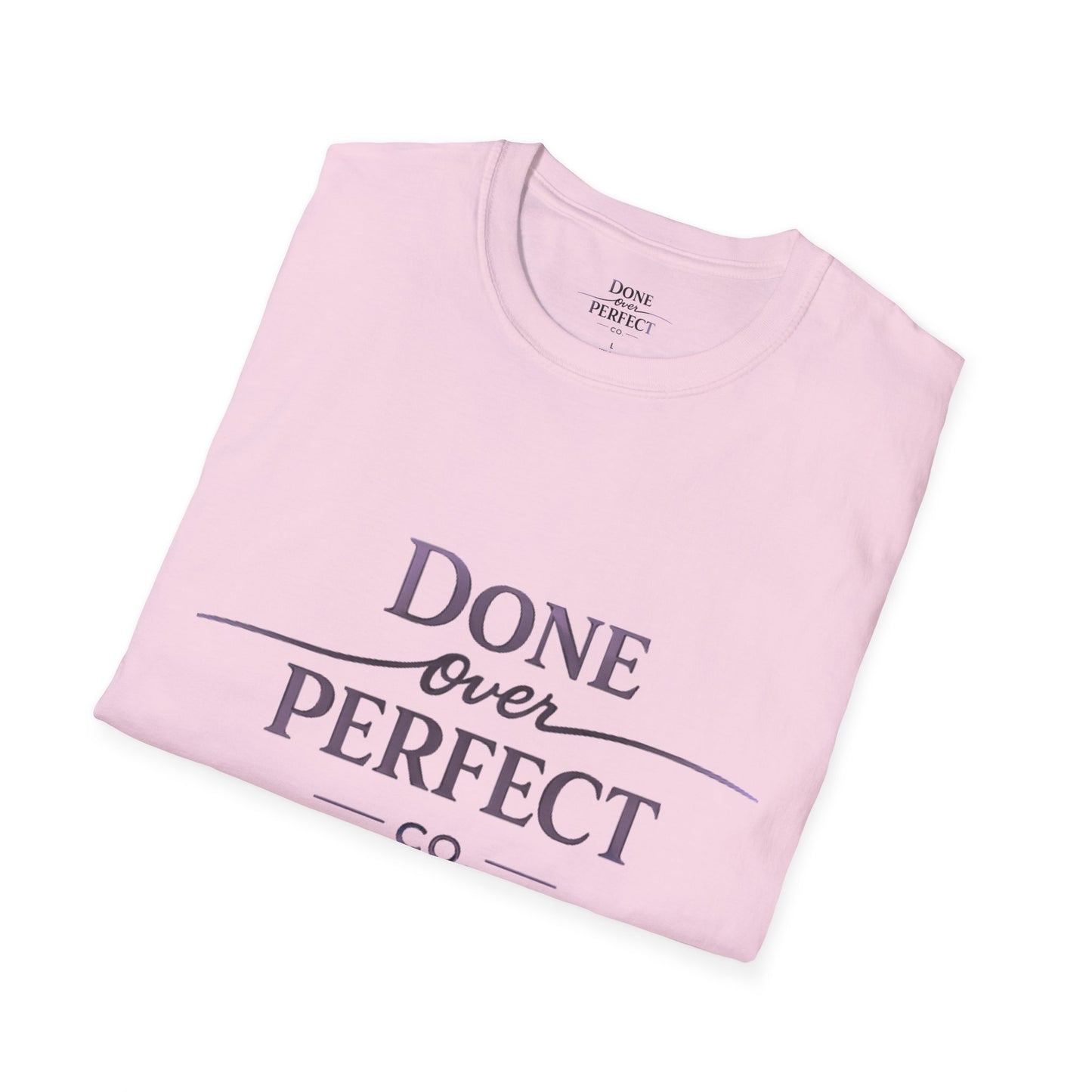 Done Over Perfect Co. Signature Logo Tee — Gildan 64000 Softstyle