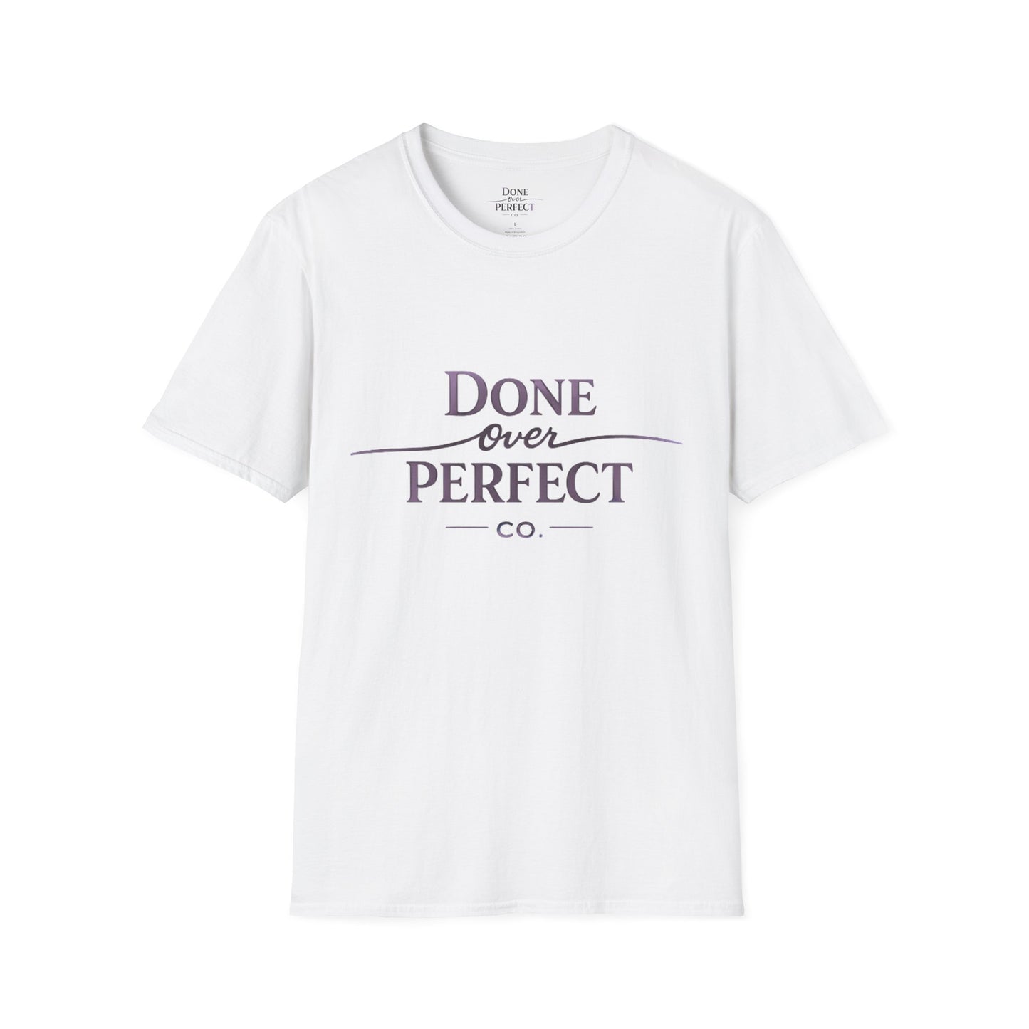 Done Over Perfect Co. Signature Logo Tee — Gildan 64000 Softstyle