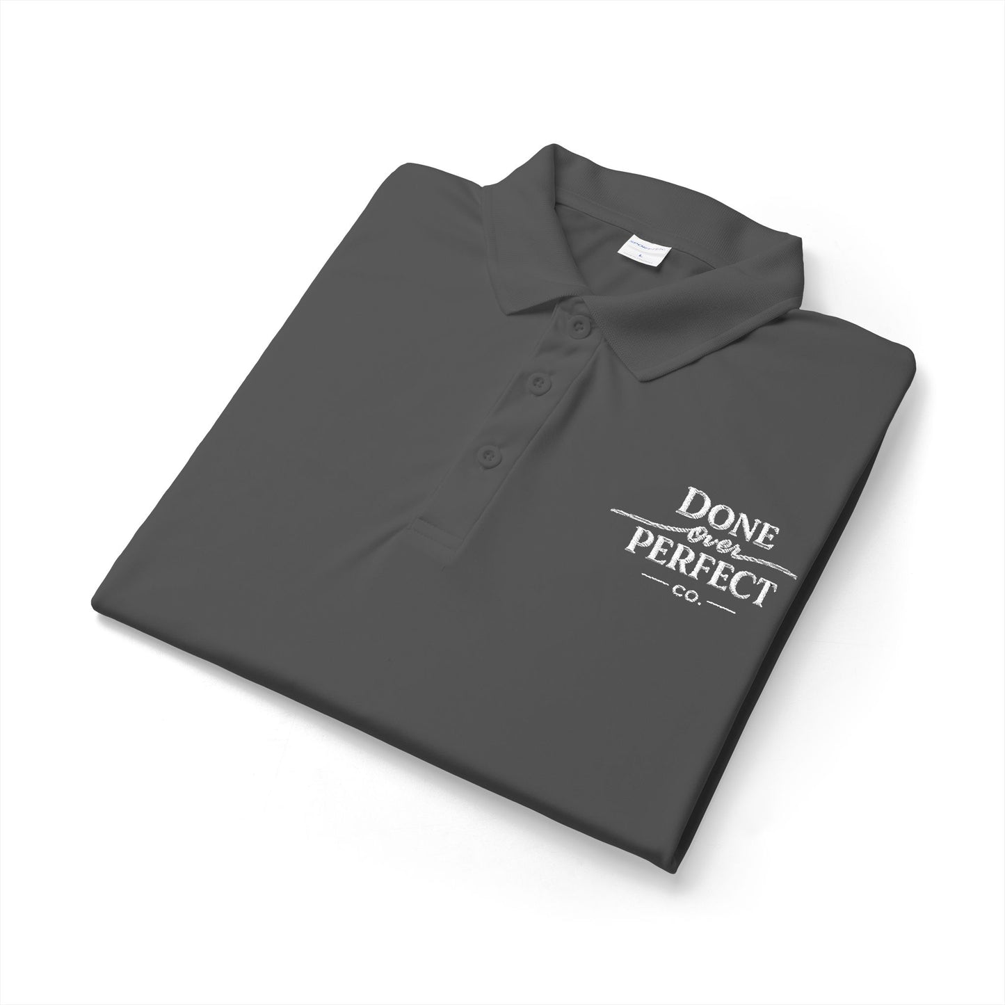 Done Over Perfect Co. Embroidered Polo – Professional Work & Team Shirt