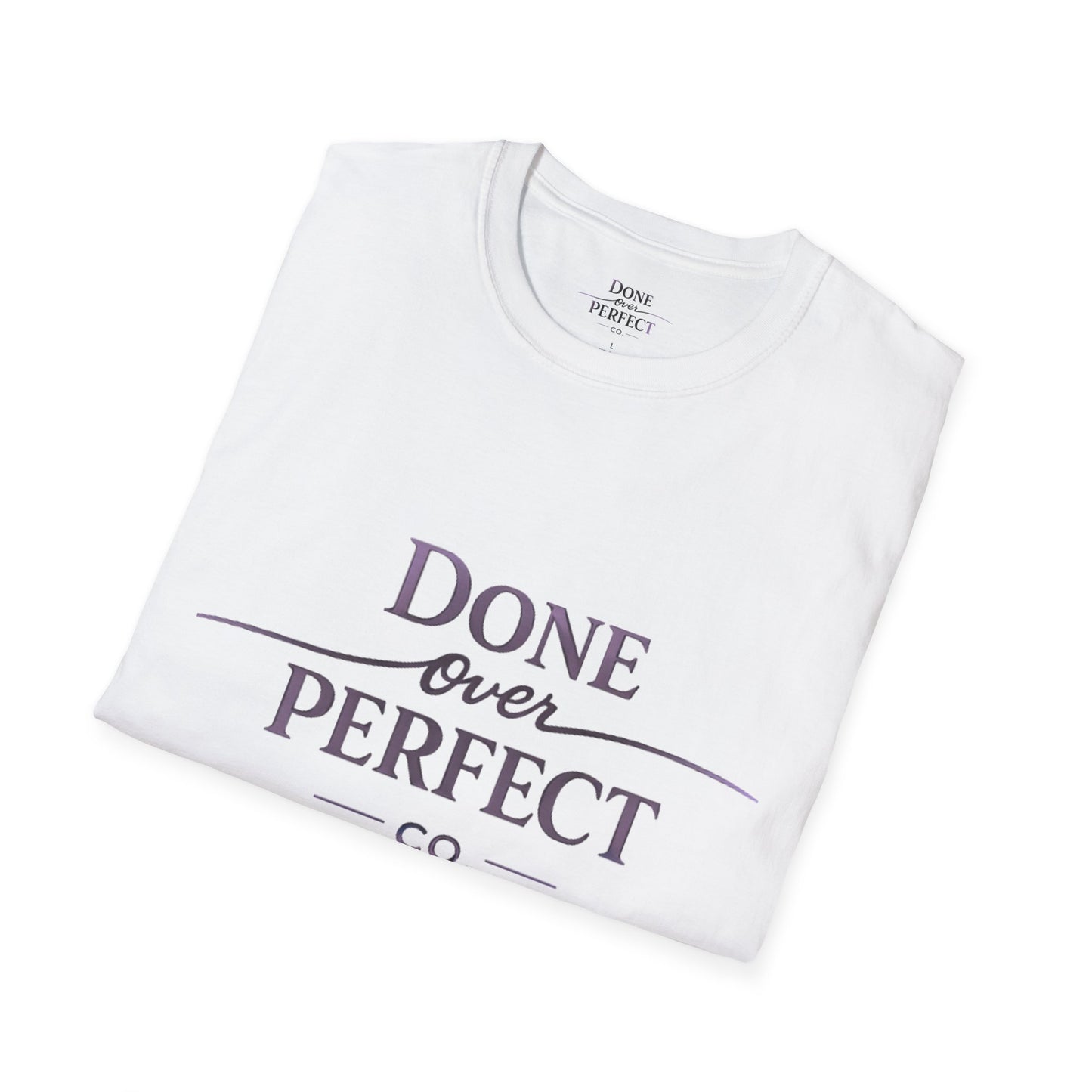 Done Over Perfect Co. Signature Logo Tee — Gildan 64000 Softstyle