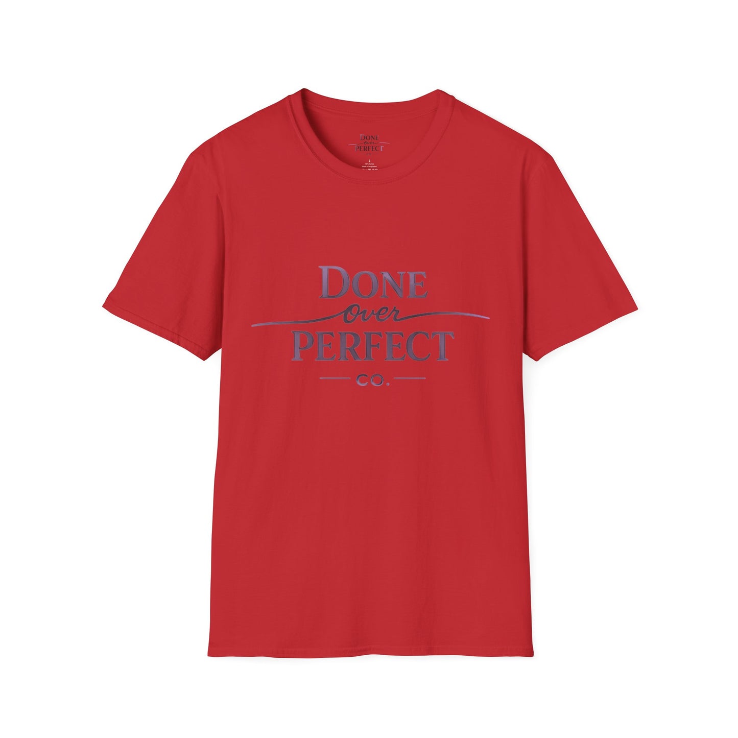 Done Over Perfect Co. Signature Logo Tee — Gildan 64000 Softstyle