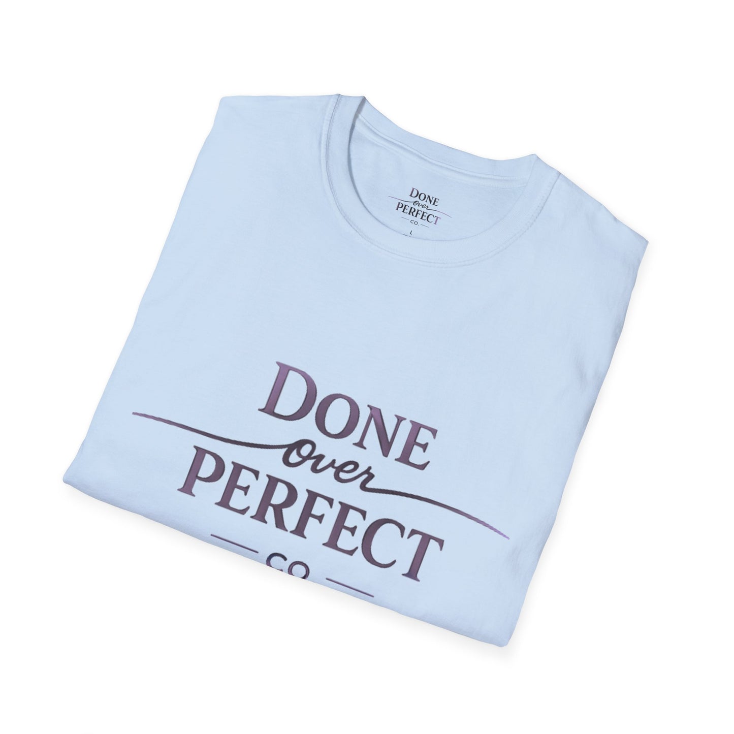 Done Over Perfect Co. Signature Logo Tee — Gildan 64000 Softstyle
