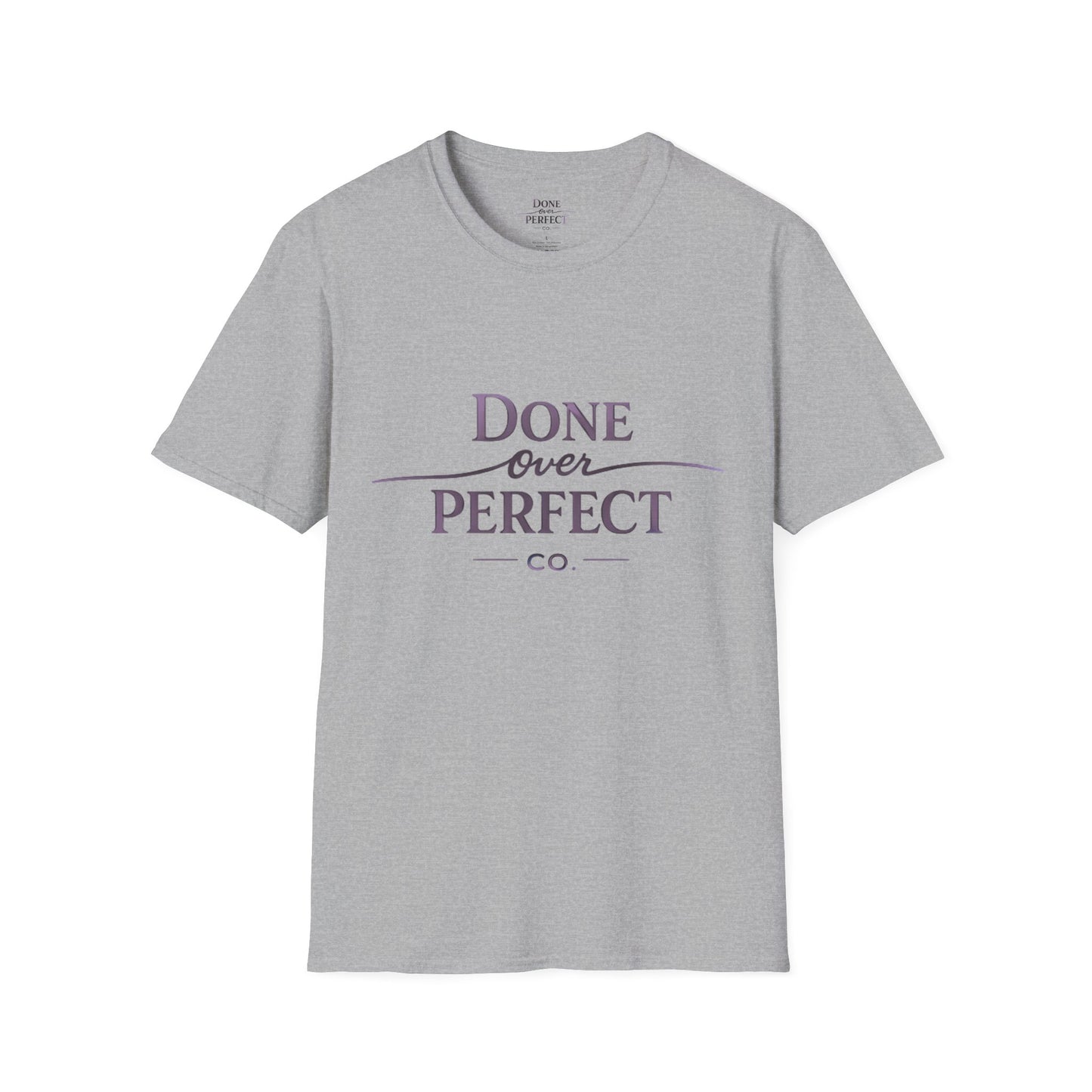Done Over Perfect Co. Signature Logo Tee — Gildan 64000 Softstyle