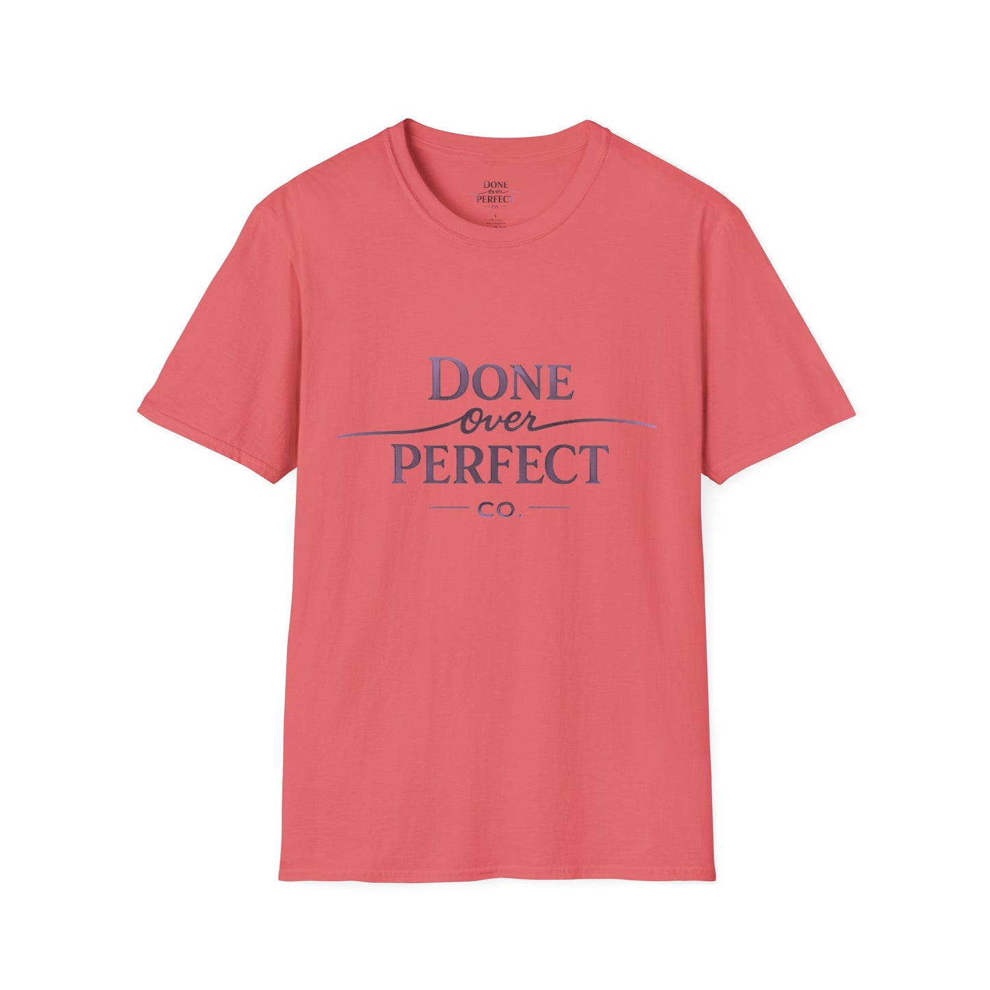 Done Over Perfect Co. Signature Logo Tee — Gildan 64000 Softstyle