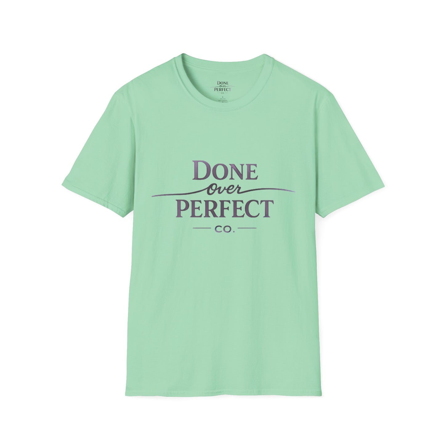 Done Over Perfect Co. Signature Logo Tee — Gildan 64000 Softstyle