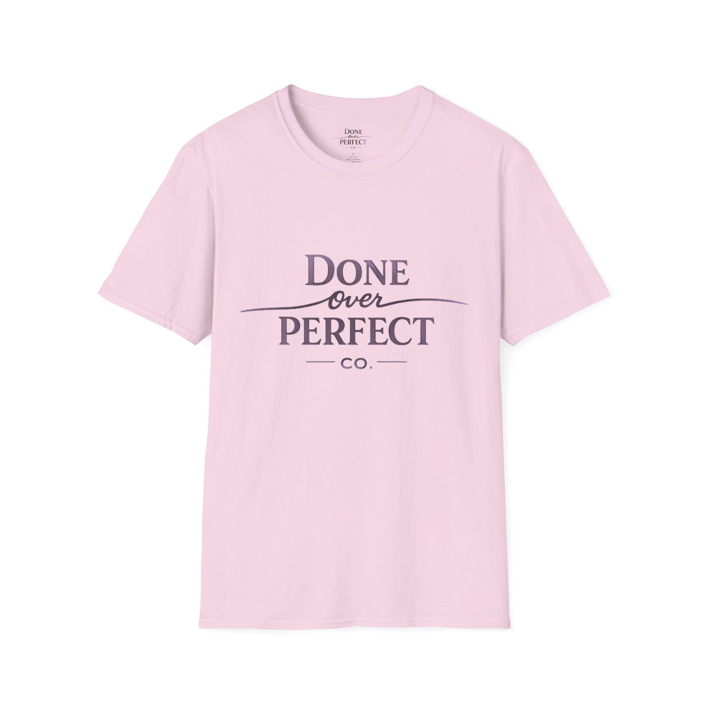 Done Over Perfect Co. Signature Logo Tee — Gildan 64000 Softstyle